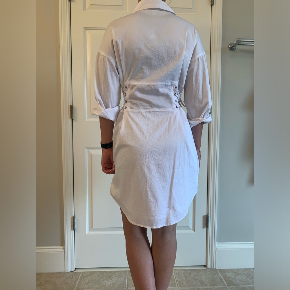 Guess brand new. Button down t-shirt dress.  Rock this with wedges or heels !
